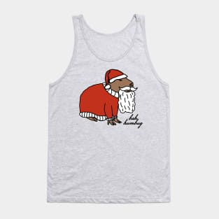 Grumpy Christmas Capybara Santa Claus says Ba Humbug Tank Top